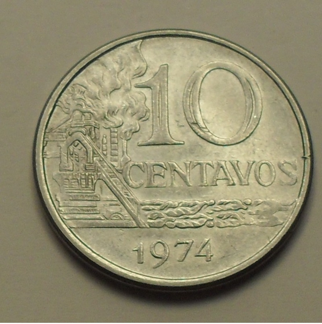 1974 - Brésil - Brazil - 10 CENTAVOS - KM 578.1a - Brésil