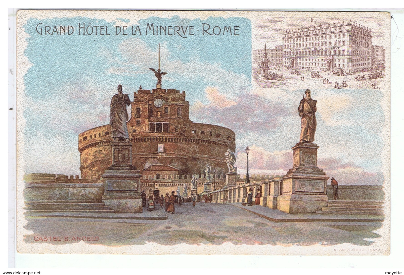 CPA-ILLUST-N.SIGNE-ITALIE-ROME-EDITION DU GRAND HOTEL DE LA MINERVE-CASTEL SAN ANGELO- - 1900-1949