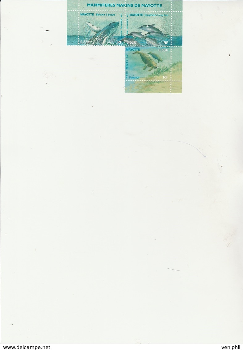 MAYOTTE - FAUNE -MAMMIFERES MARINS - N° 173- 174 - 176 NEUF XX -ANNEE 2005 - Nuevos