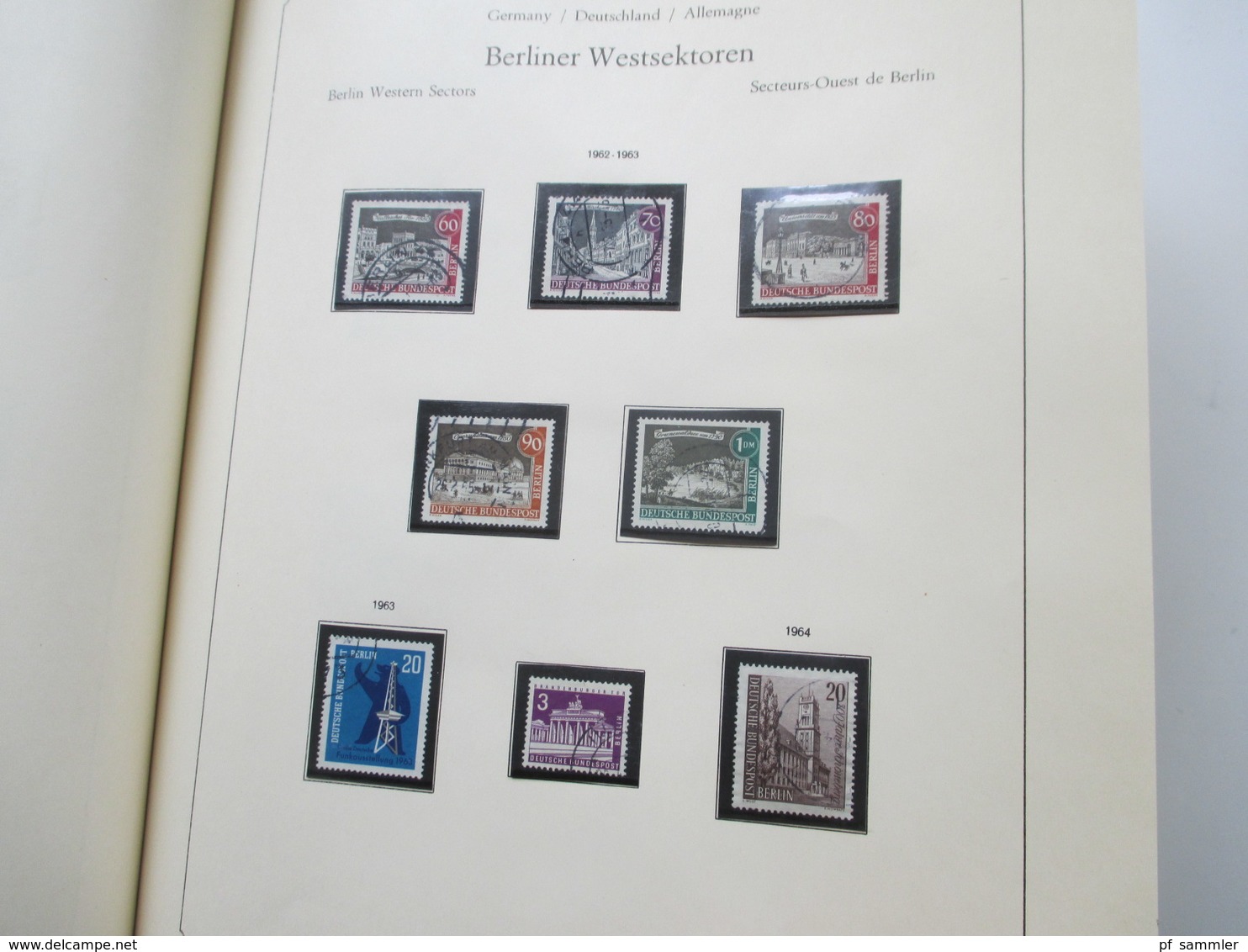 Berlin Sammlung im Abria Vordruckalbum ab 1956 - 90 komplett! gestempelt und vereinzelt ** Viele Berlin Stempel