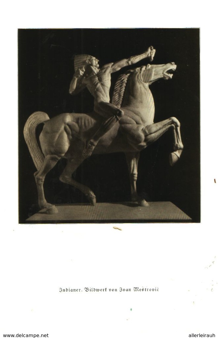 Indianer (Bildwerk Von Ivan Mestrovic)   / Druck, Entnommen Aus Zeitschrift /1936 - Paketten
