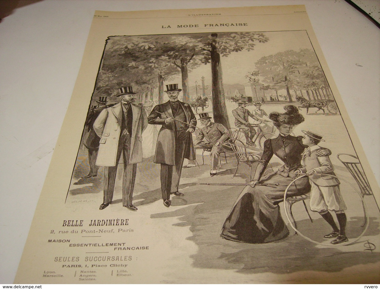 ANCIENNE PUBLICITE MAGASIN BELLE JARDINIERE MODES FRANCAISE 1899 - Autres & Non Classés