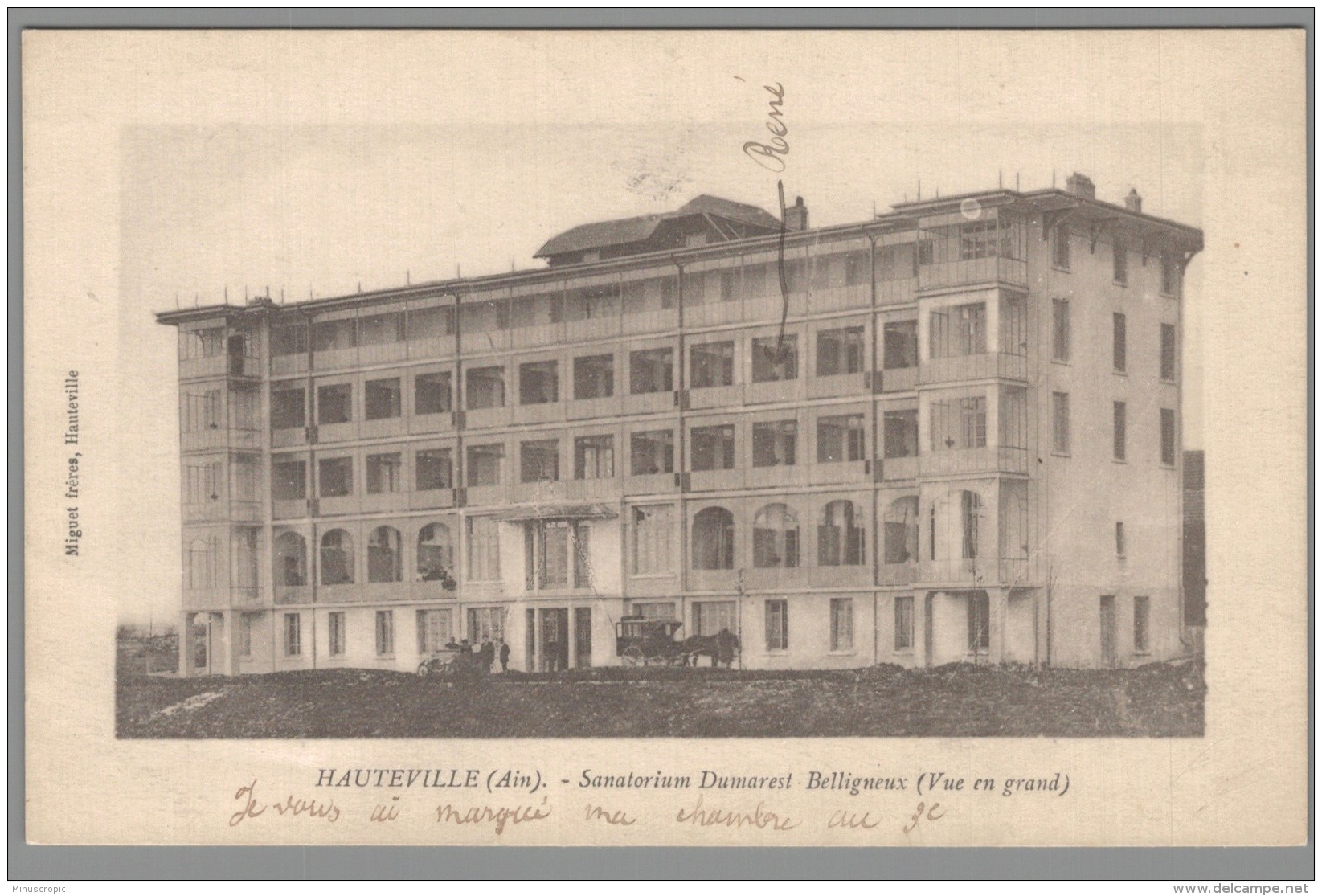 CPA 01 - Hauteville - Sanatorium Dumarest Belligneux - Vue En Grand - Hauteville-Lompnes