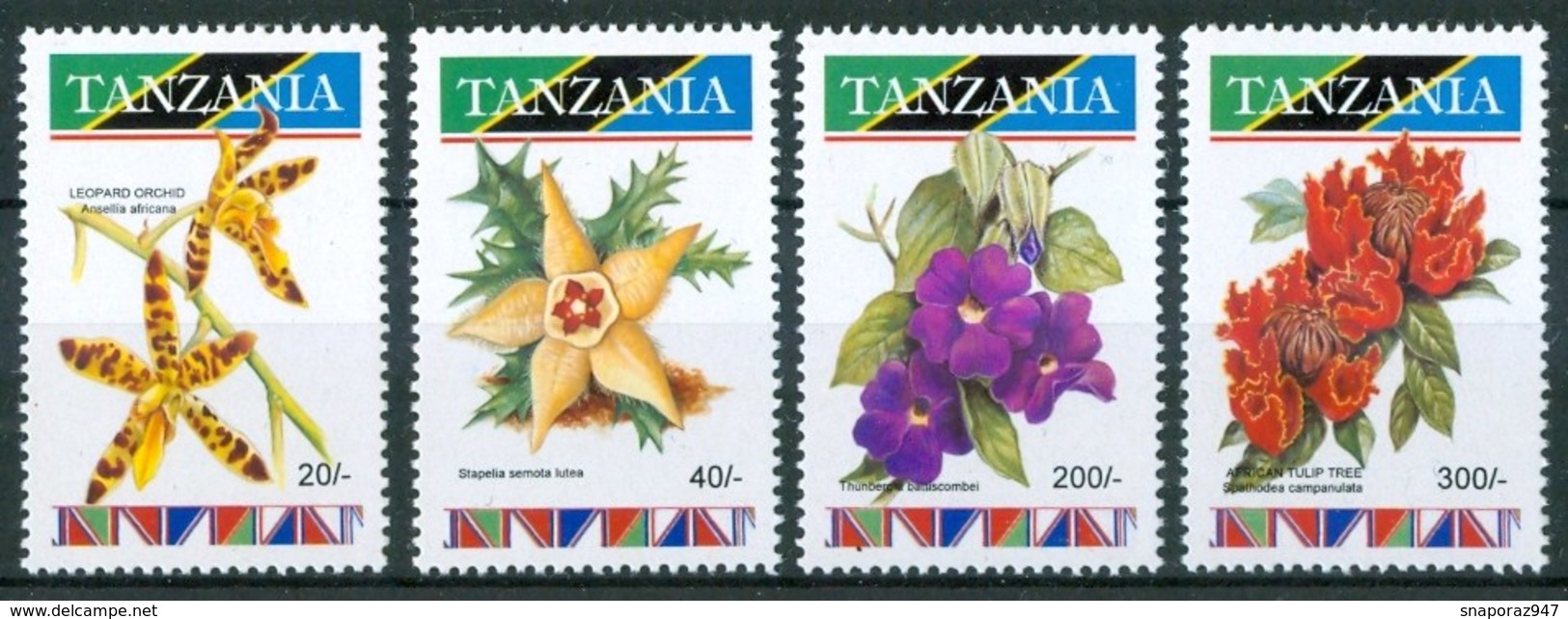 1993 Tanzania Flowers Blumen Fleurs  MNH** Fio23 - Tanzania (1964-...)