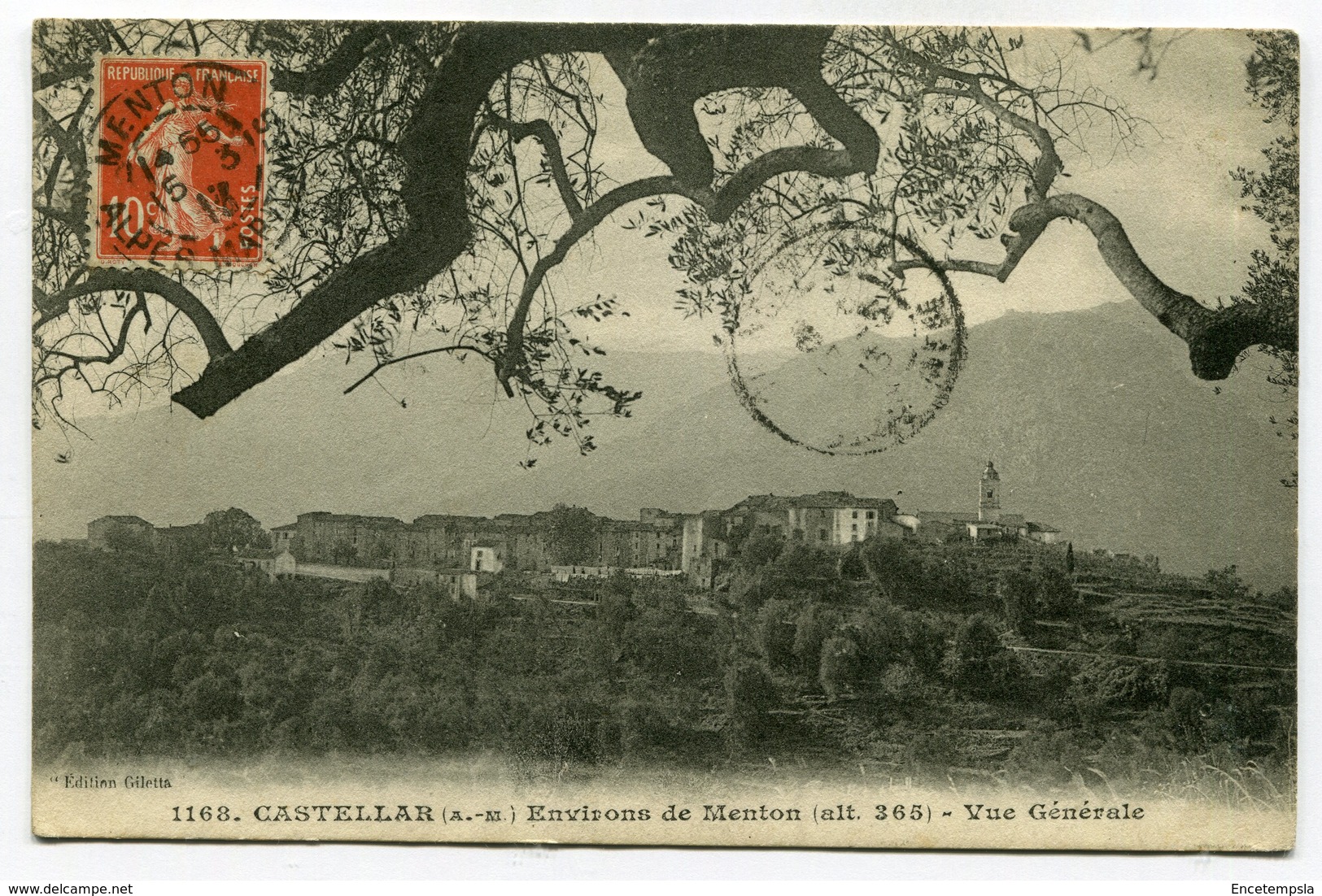 CPA - Carte Postale - France - Castellar - Environ De Menton - Vue Générale - 1913 (CP3308) - Autres & Non Classés