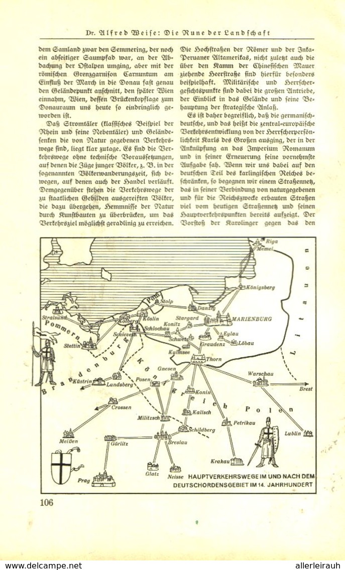 Die Rune Der Landschaft (von Dr.Alfred Weise) / Artikel, Entnommen Aus Zeitschrift /1936 - Empaques