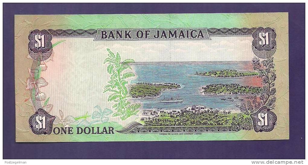 JAMAICA  1987,   Banknote,  Very Fine Used.  . 1 Dollar - Jamaica