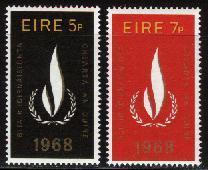 EIRE 1968 Human Rights  MNH 226-227 # 836 - Unused Stamps