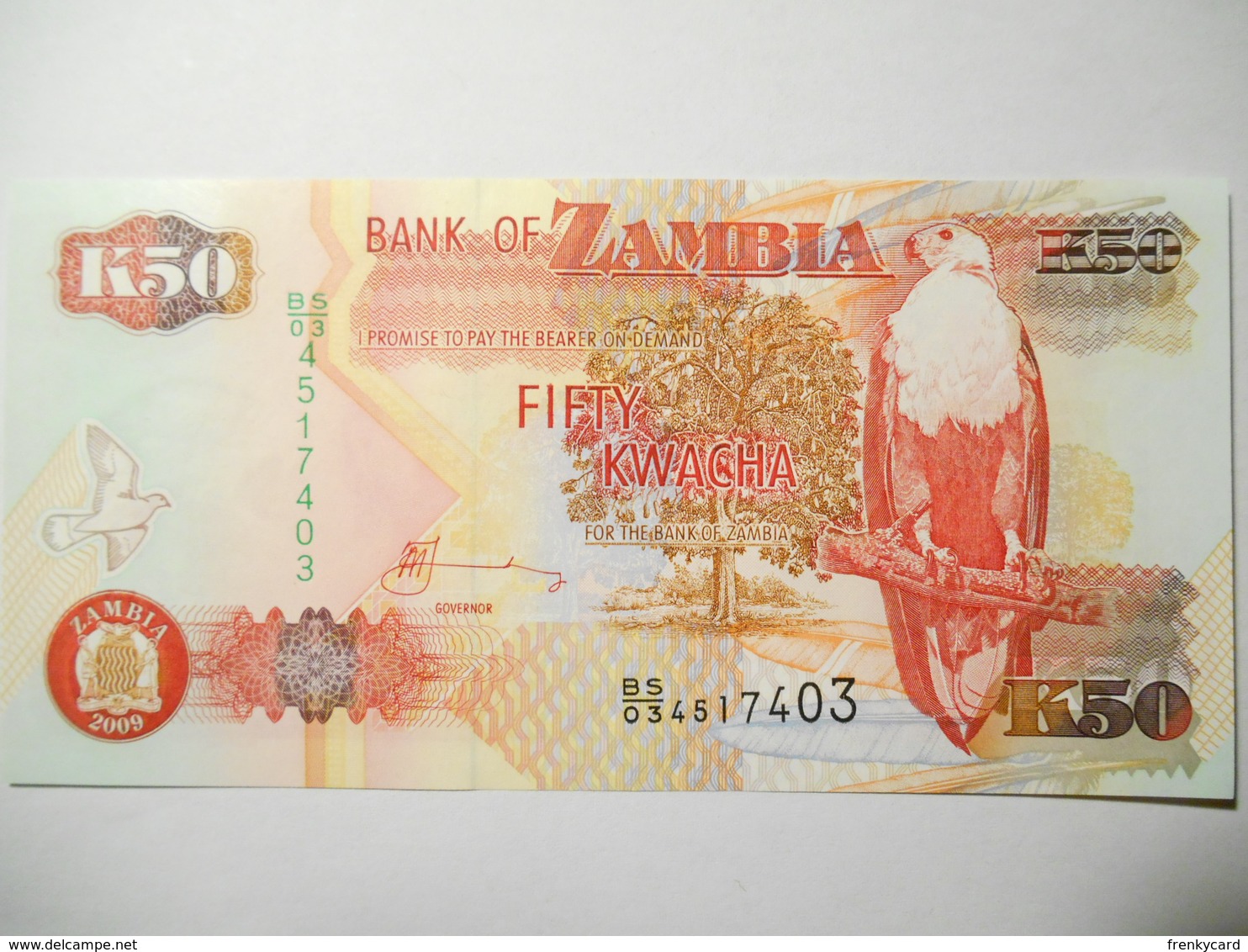 ZAMBIA 50  KWACHA 2009 UNC - Zambie