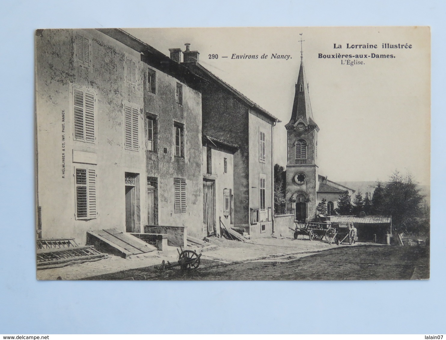 C.P.A. : 54 Environs De Nancy : BOUXIERES AUX DAMES, L'Eglise, Animé - Otros & Sin Clasificación