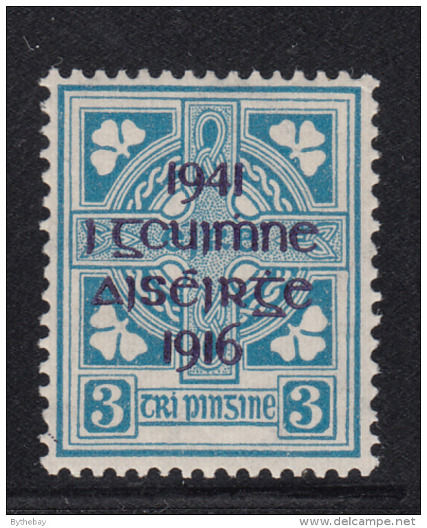 Ireland 1941 MH Scott #119 Overprint On 3p Celtic Cross - Unused Stamps