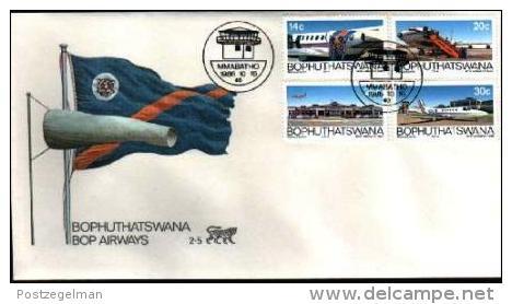 BOPHUTHATSWANA, 1986, Bop Airways,  First Day Cover Mint 2.5 - Bophuthatswana