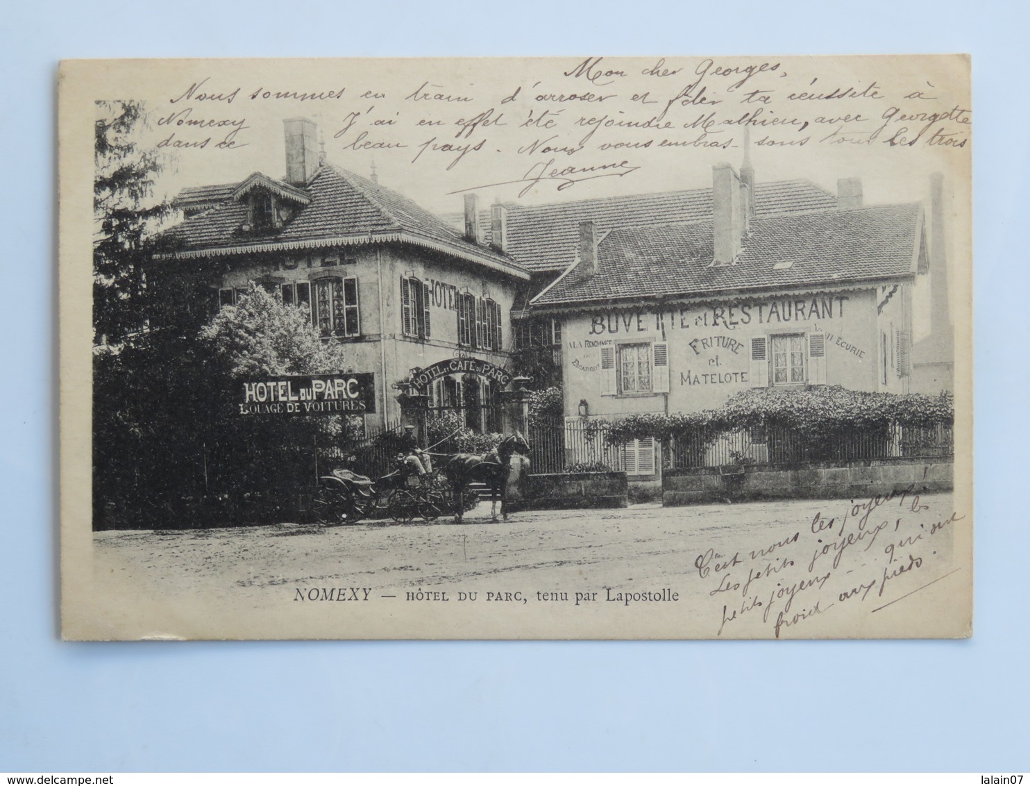 C.P.A. : 88 NOMEXY : Hôtel Du Parc, Tenu Par Lapostolle, Animé, SUPERBE, Timbre En 1904 - Nomexy