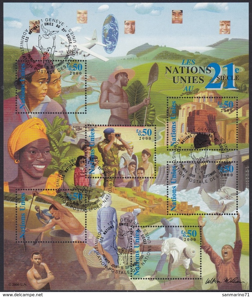 UNITED NATIONS Geneva Block 14,used - Oblitérés