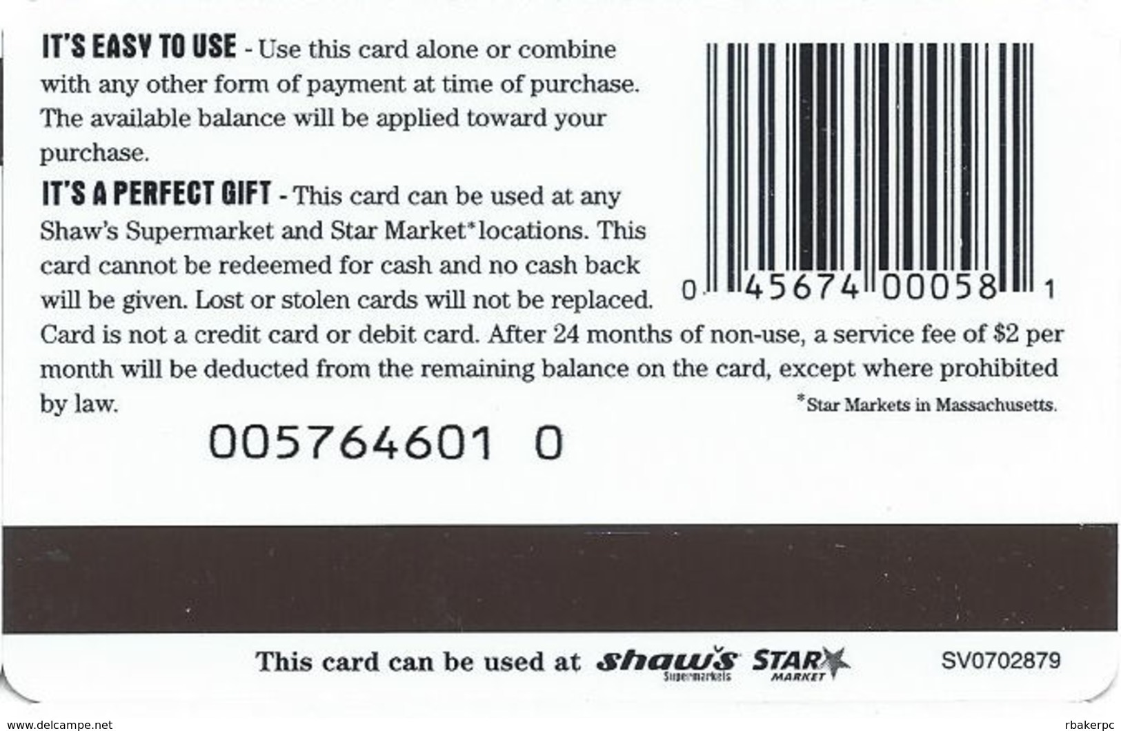 Shaw's Supermarkets / Star Market - Food Store Gift Card - Gift Cards