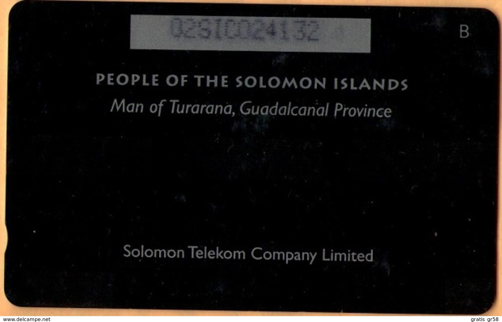 Solomon Island - SOL-05A, GPT, Man Of Turarana (Letter B), 10SI$, 1993, Used, Faded CN See Pics - Salomon