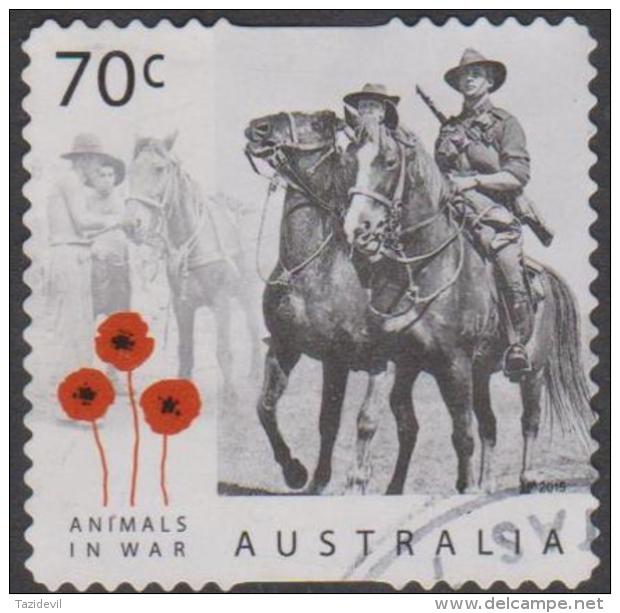 AUSTRALIA - DIE-CUT - USED 2015 70c Centenary Of Service - Animals In War - Horses - Used Stamps