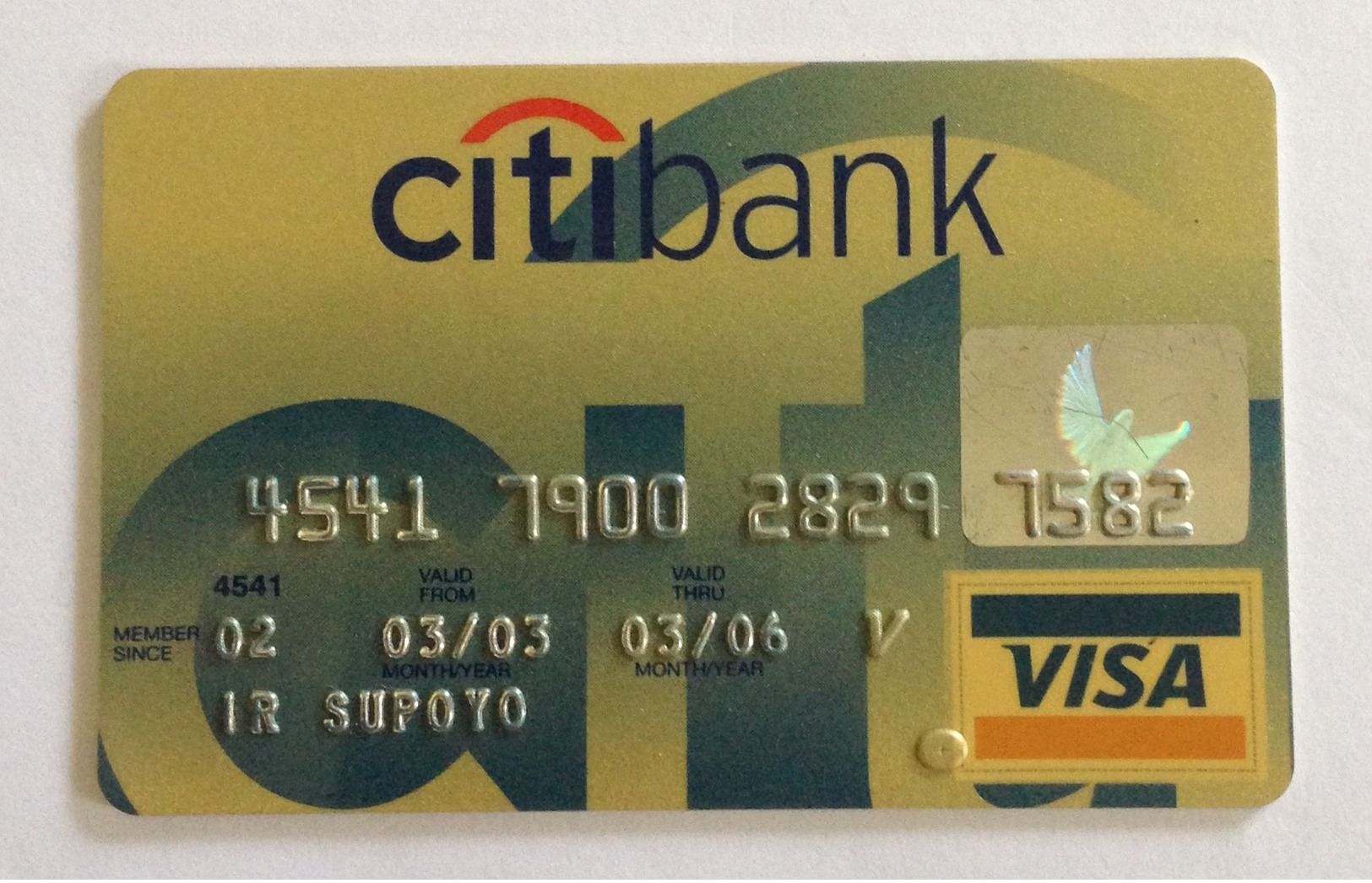 Indonesia Creditcard - VISA CITIBANK (Used) - Geldkarten (Ablauf Min. 10 Jahre)