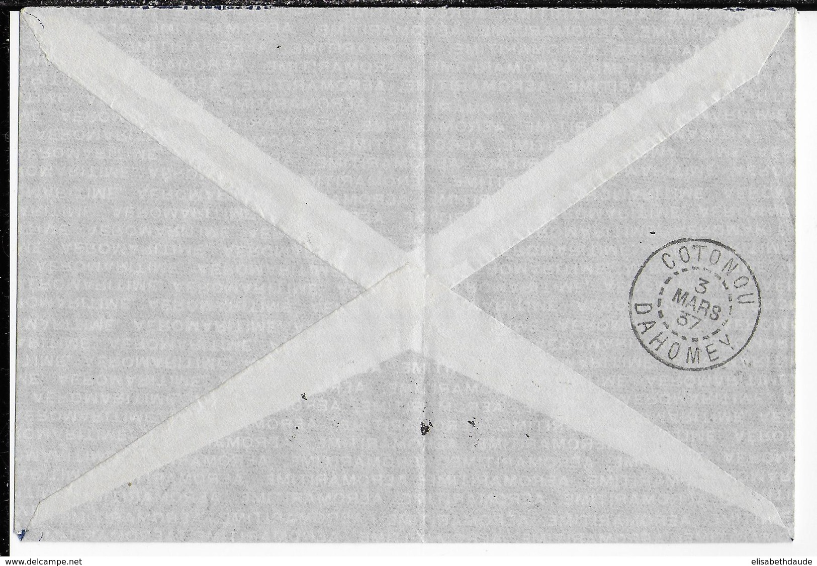 1937 - AEROMARITIME Et AIR FRANCE - ENVELOPPE Par AVION De PARIS => COTONOU (DAHOMEY) - 1927-1959 Lettres & Documents