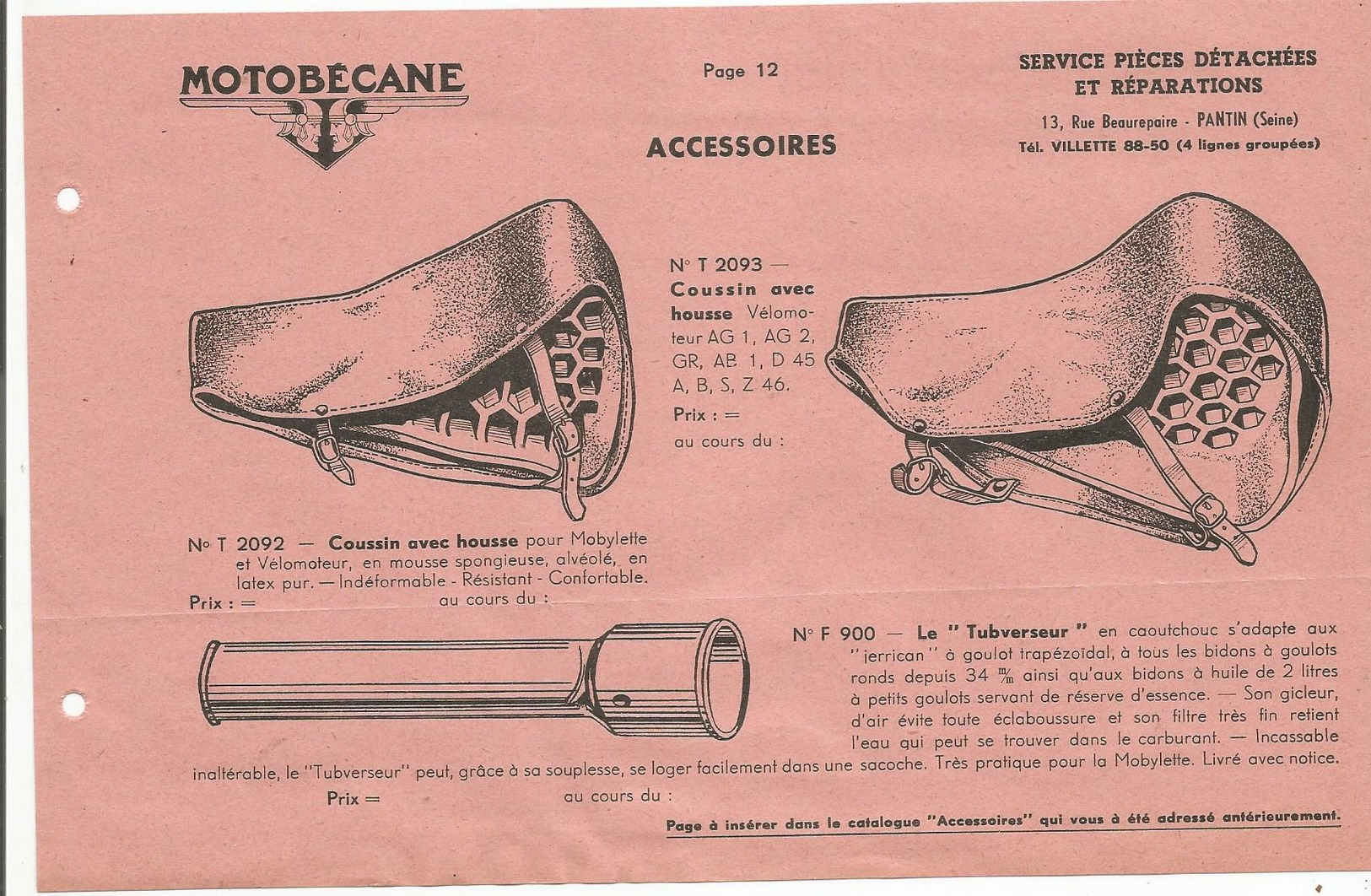 Doc Pud    Selles   Motobecane Cycles Et Motos - Sonstige & Ohne Zuordnung