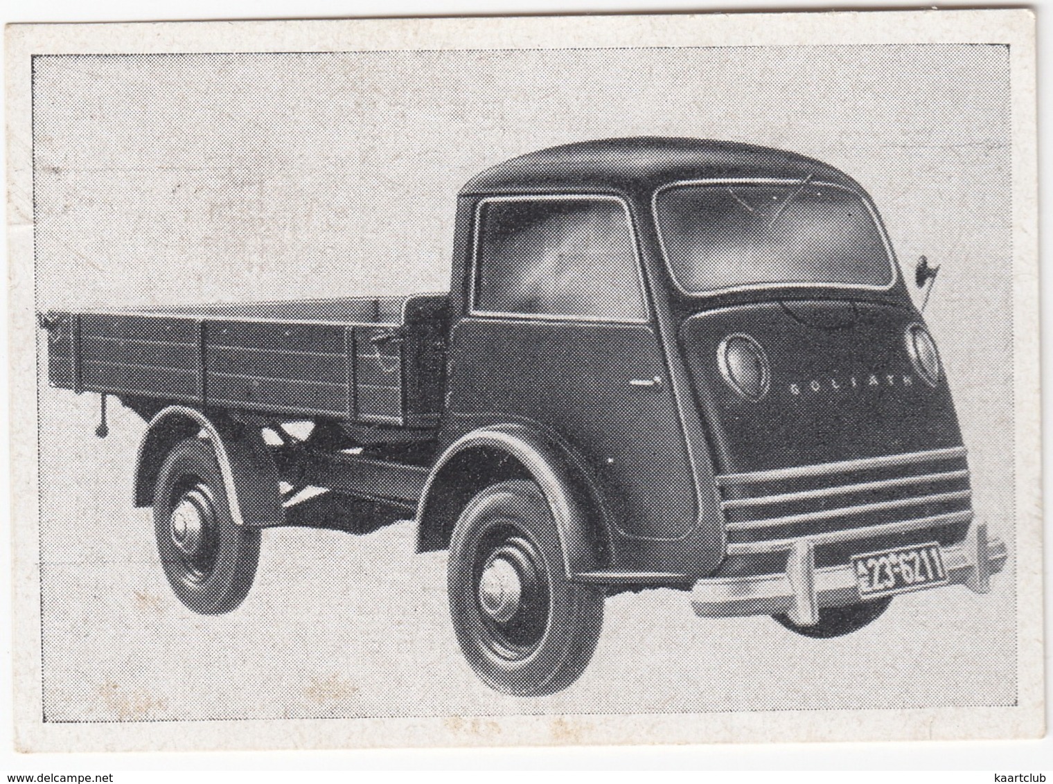 GOLIATH GV 800  (PRITSCHE) '51 - Wistü-Sammelbild  Nr. 408 - 'Das Kraftfahrzeug' - Voitures