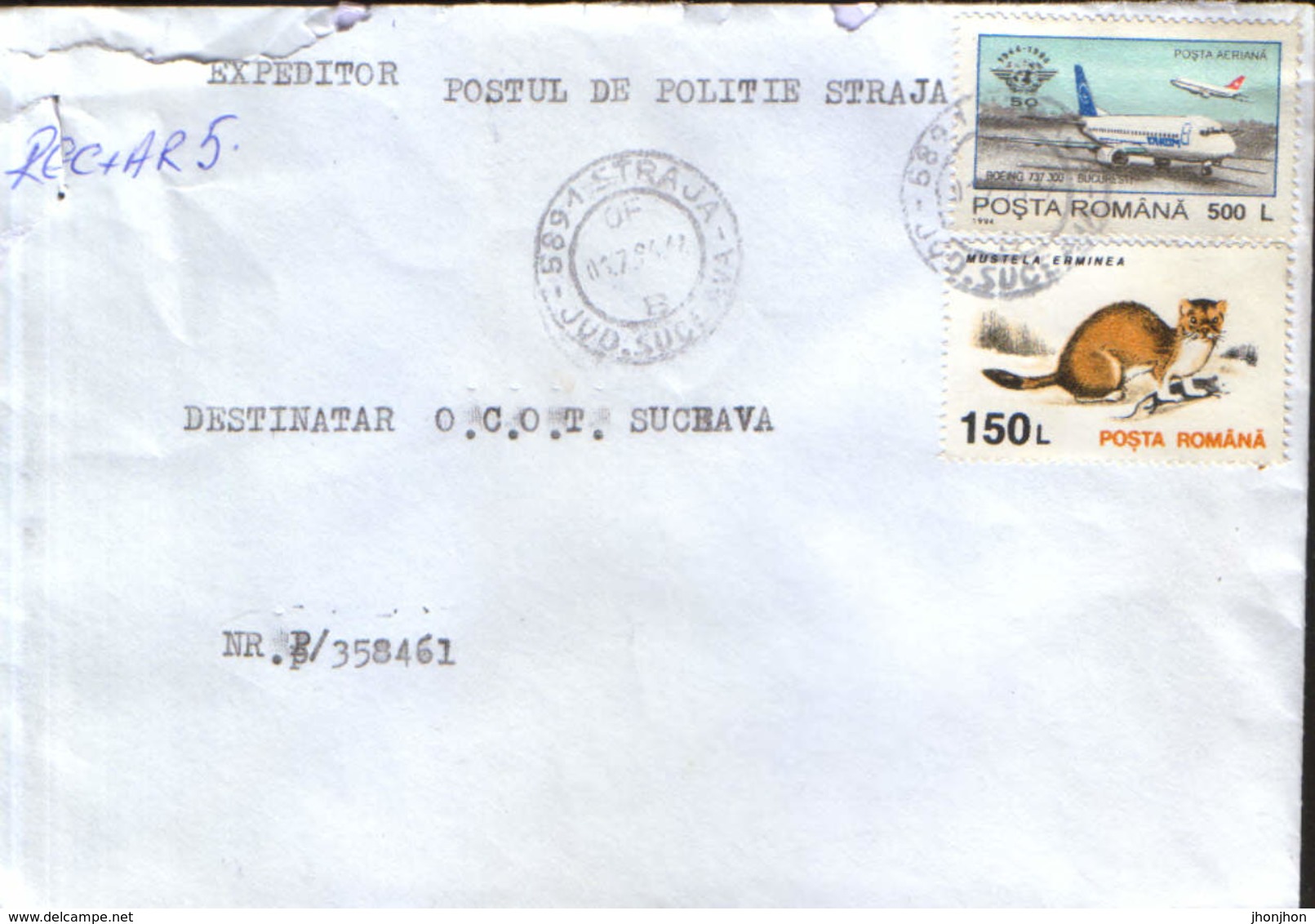 Romania - Registered Letter Circulated In 1996 - Storia Postale