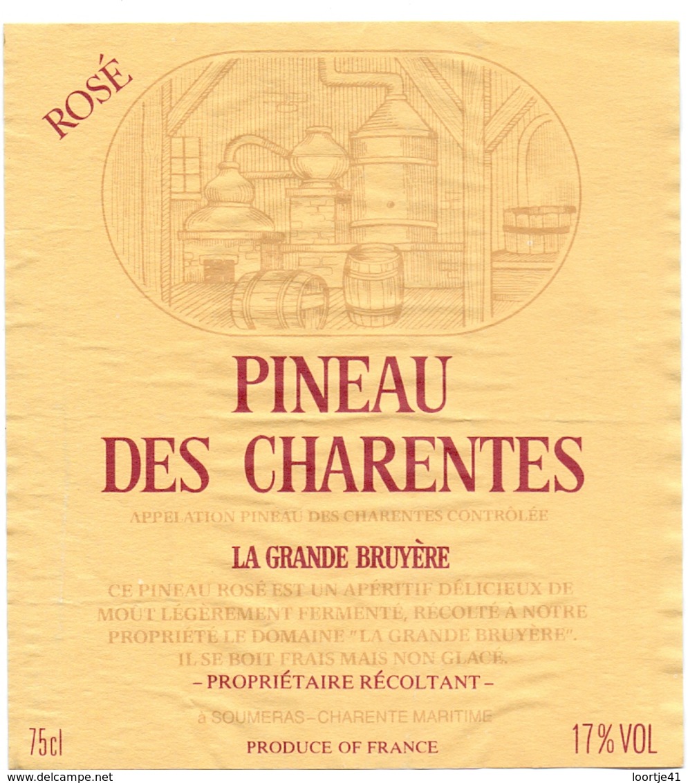 Etiket Etiquette - Pineau Des Charentes - La Grande Bruyère - Soumeras - Autres & Non Classés