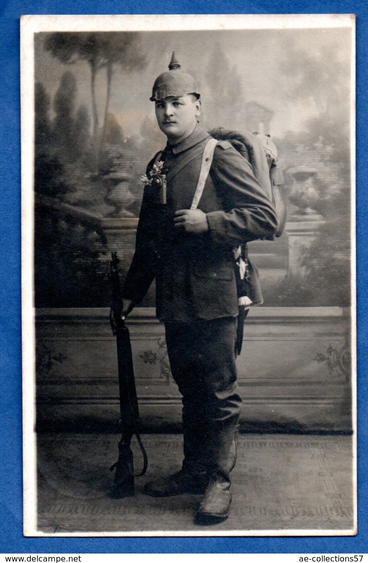 Carte Photo Soldat Allemand  1917 - War 1914-18