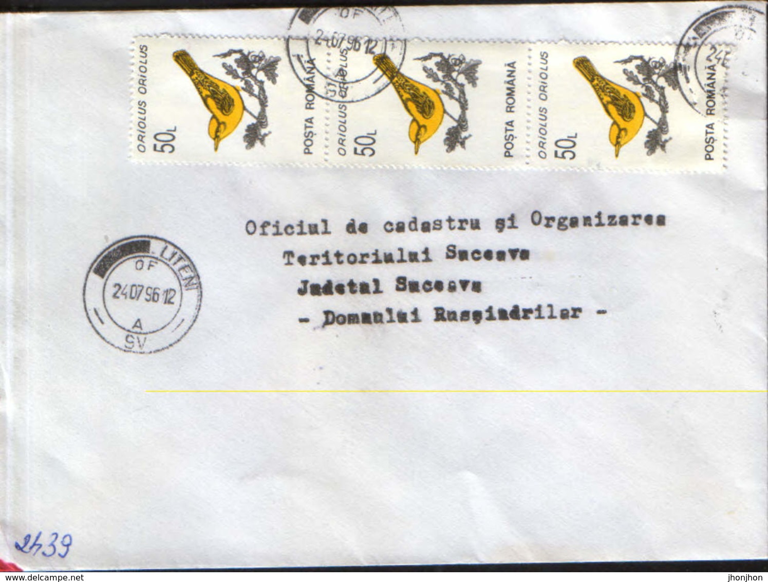 Romania - Simple Letter Circulated In 1996 - Storia Postale