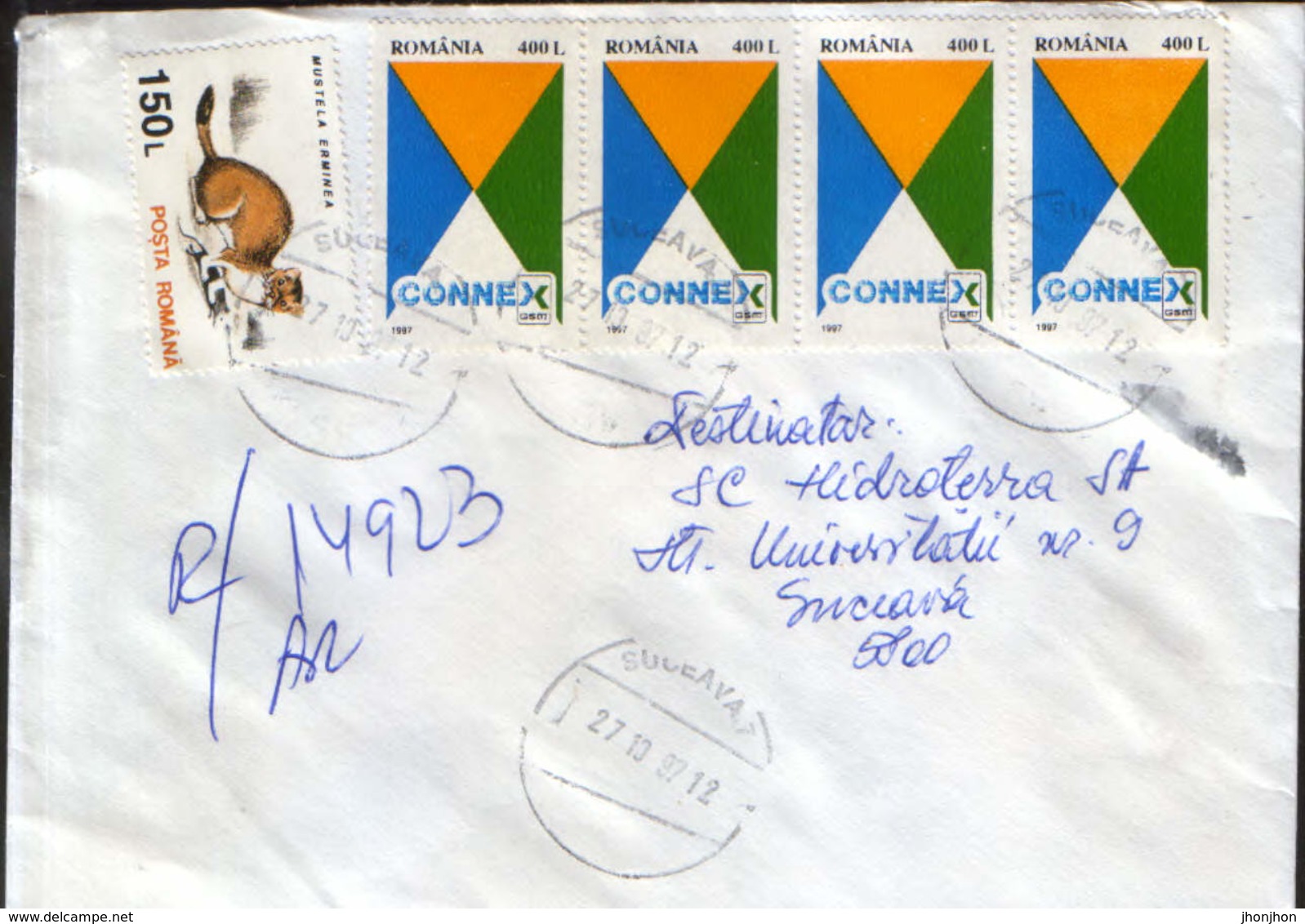 Romania - Registered  Letter Circulated In 1997 - Lettres & Documents