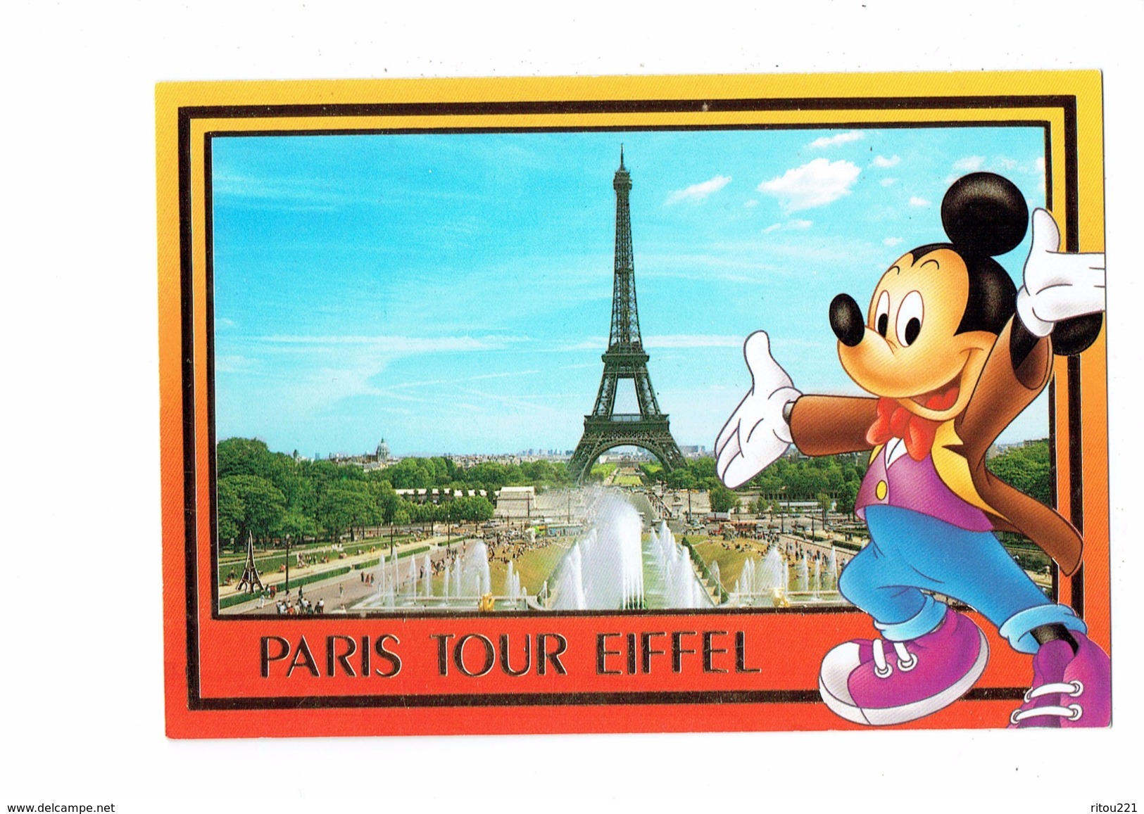 Cpsm - Collection DISNEY-PARIS La Tour Eiffel - MICKEY - Edit Leconte - Disneyland
