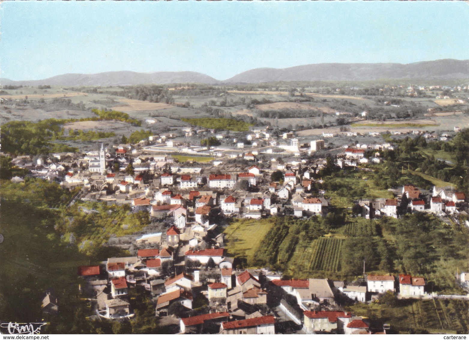 RENAGE,isère,vue Aérienne Du Plateau,village,prés De Rives,tullins,voiron,38,carte Photo - Renage