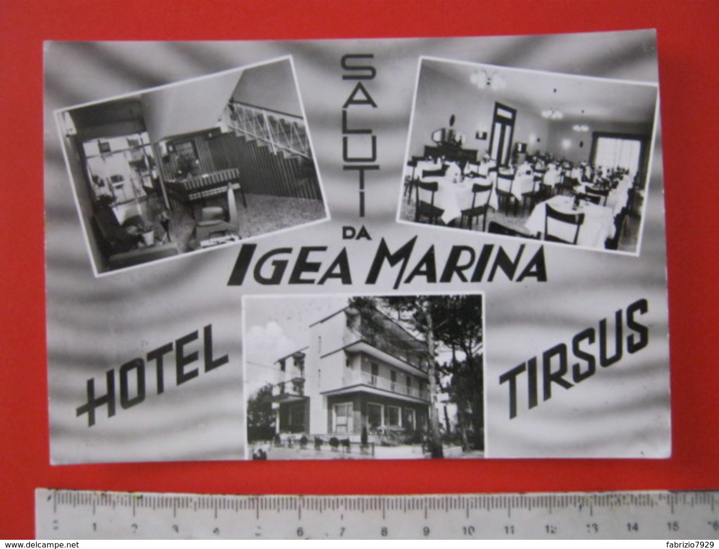 CA6 - ITALIA ITALY CARD HOTEL ALBERGO - TIRSUS 1966 IGEA MARINA BELLARIA RIMINI EMILIA ROMAGNA VEDUTINE - Hotels & Restaurants