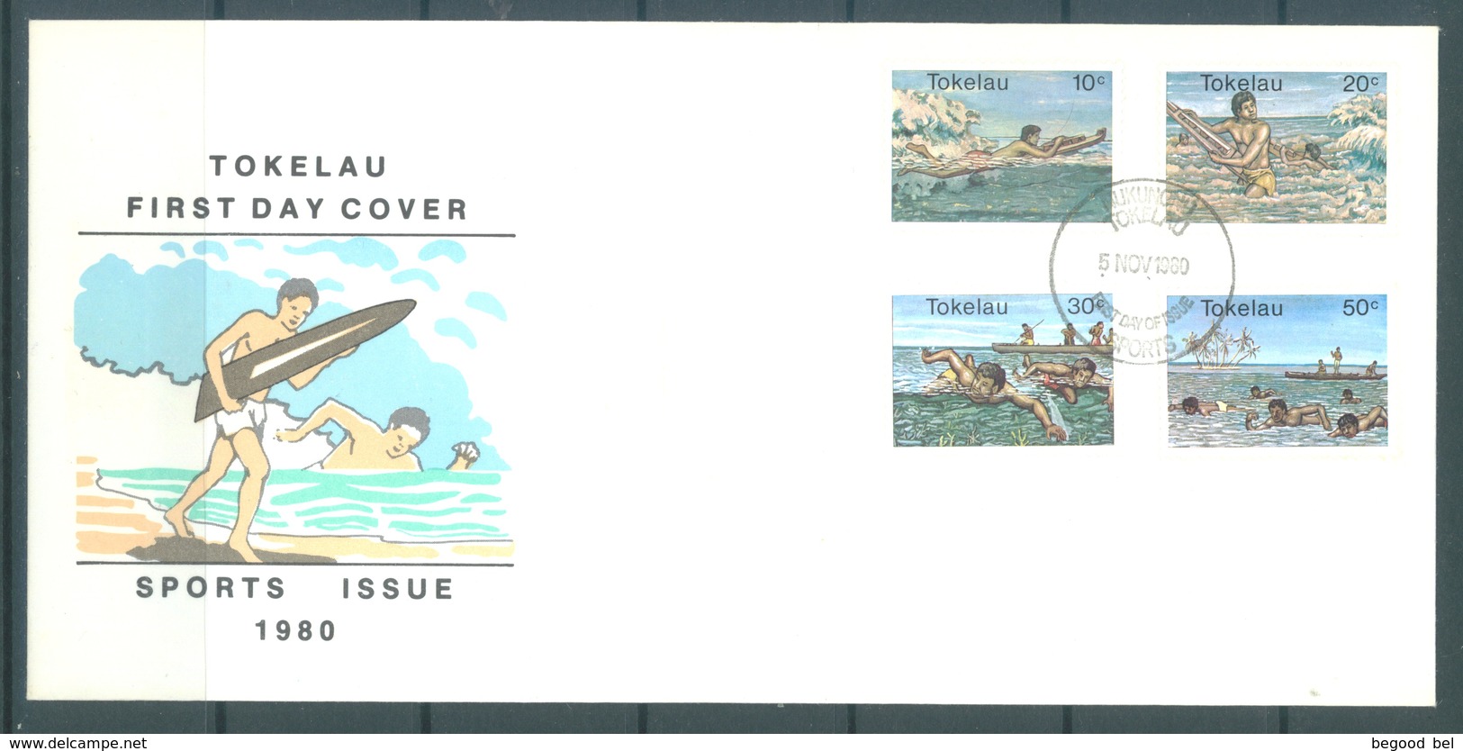 TOKELAU - 5.11.1980 - FDC -  SPORT ISSUE - Mi 66-69 Yv 73-76 - Lot 16761 - Tokelau