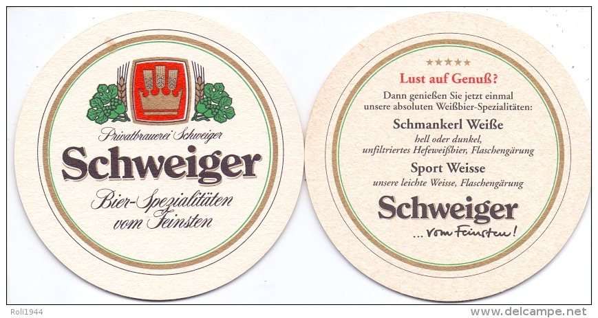 #D204-292 Viltje Schweiger Bräu - Beer Mats