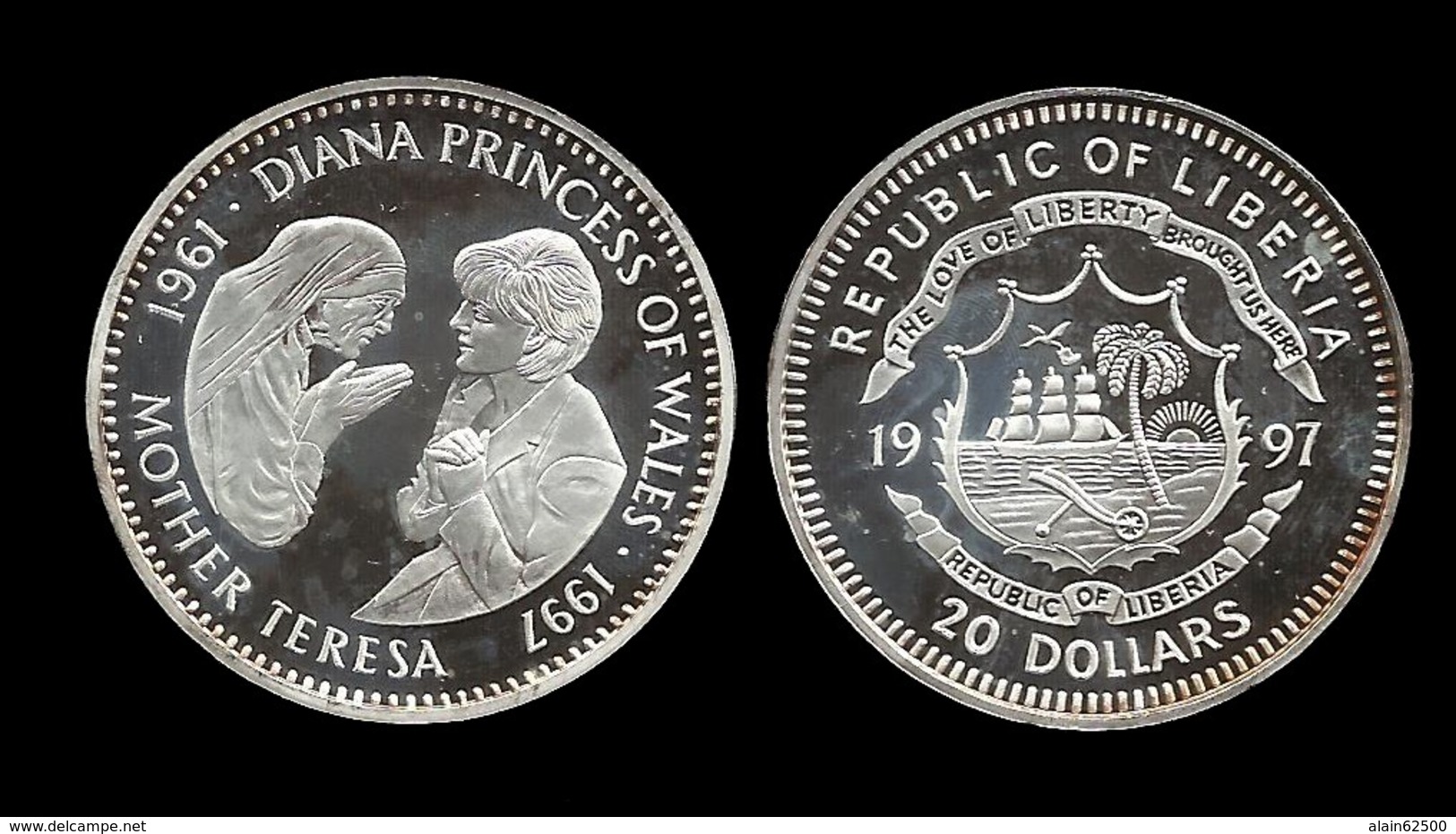 20 $ . DIANA 1997 . MERE TERESA . - Liberia