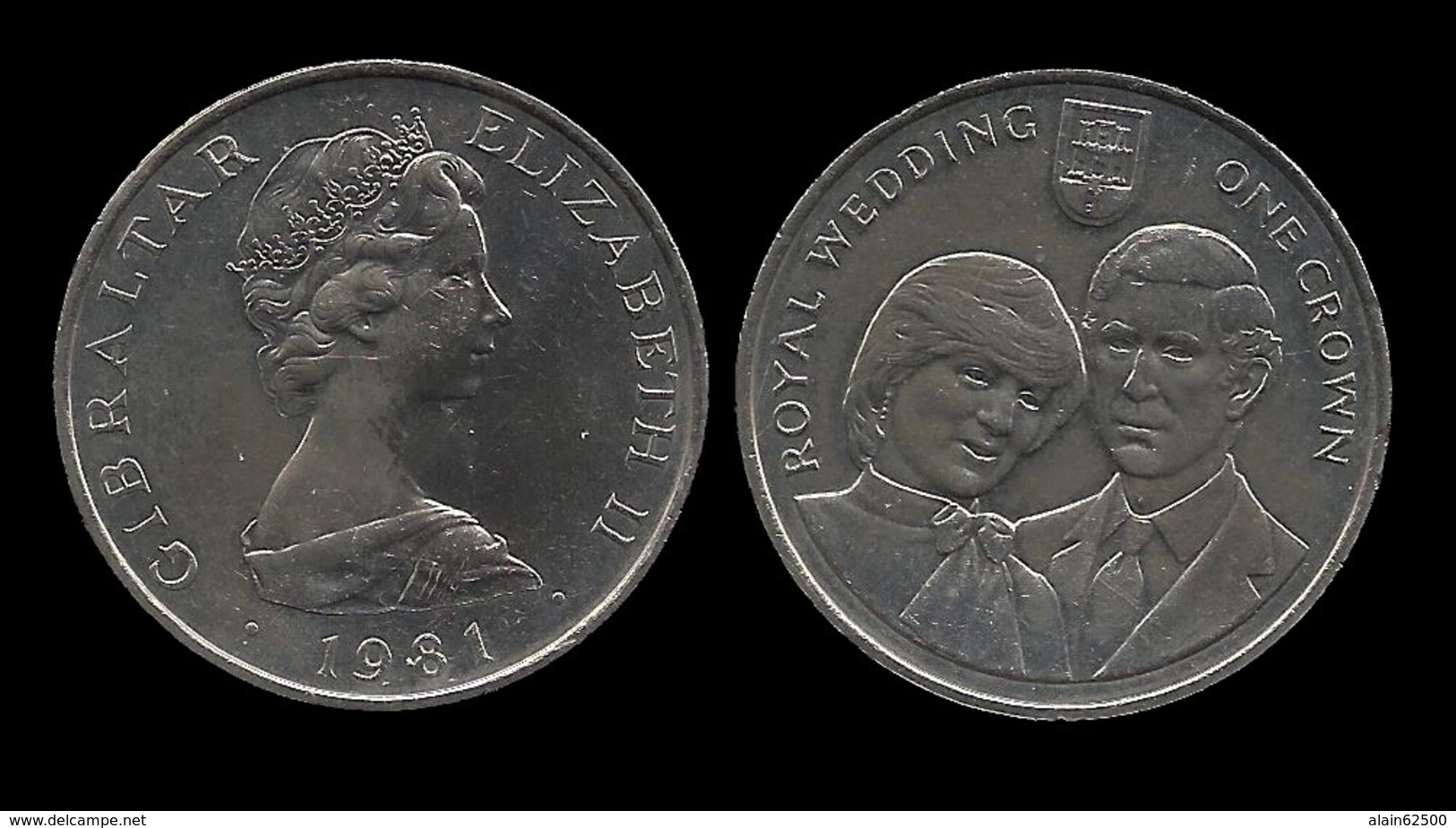 ELIZABETH II . 1 CROWN 1981 . - Gibraltar