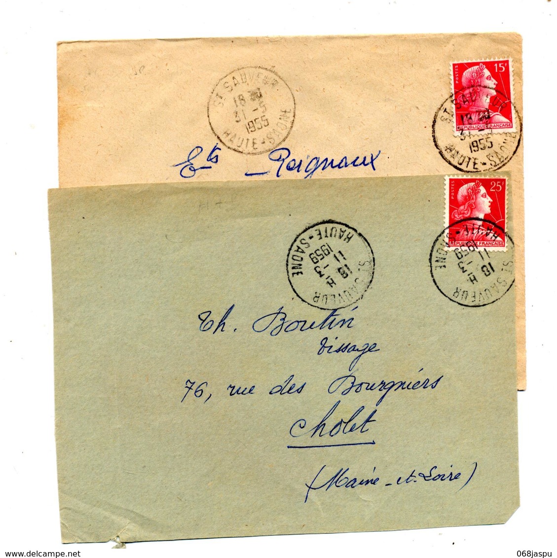 Devant De Lettre Cachet Saint Sauveur Sur Muller - Manual Postmarks