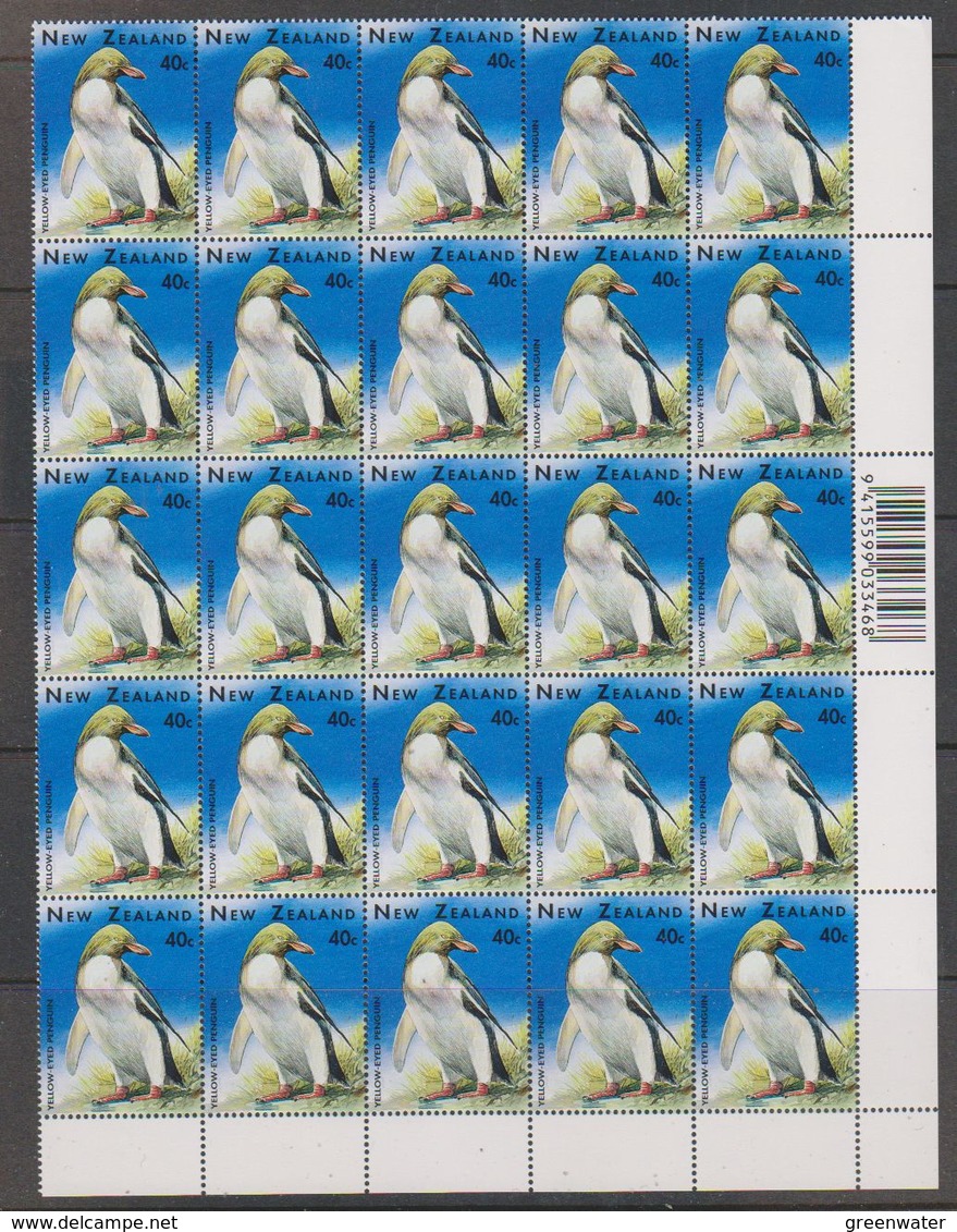 New Zealand 1996 Penguin 1v Bl Of 25 ** Mnh (F7112) - Blokken & Velletjes