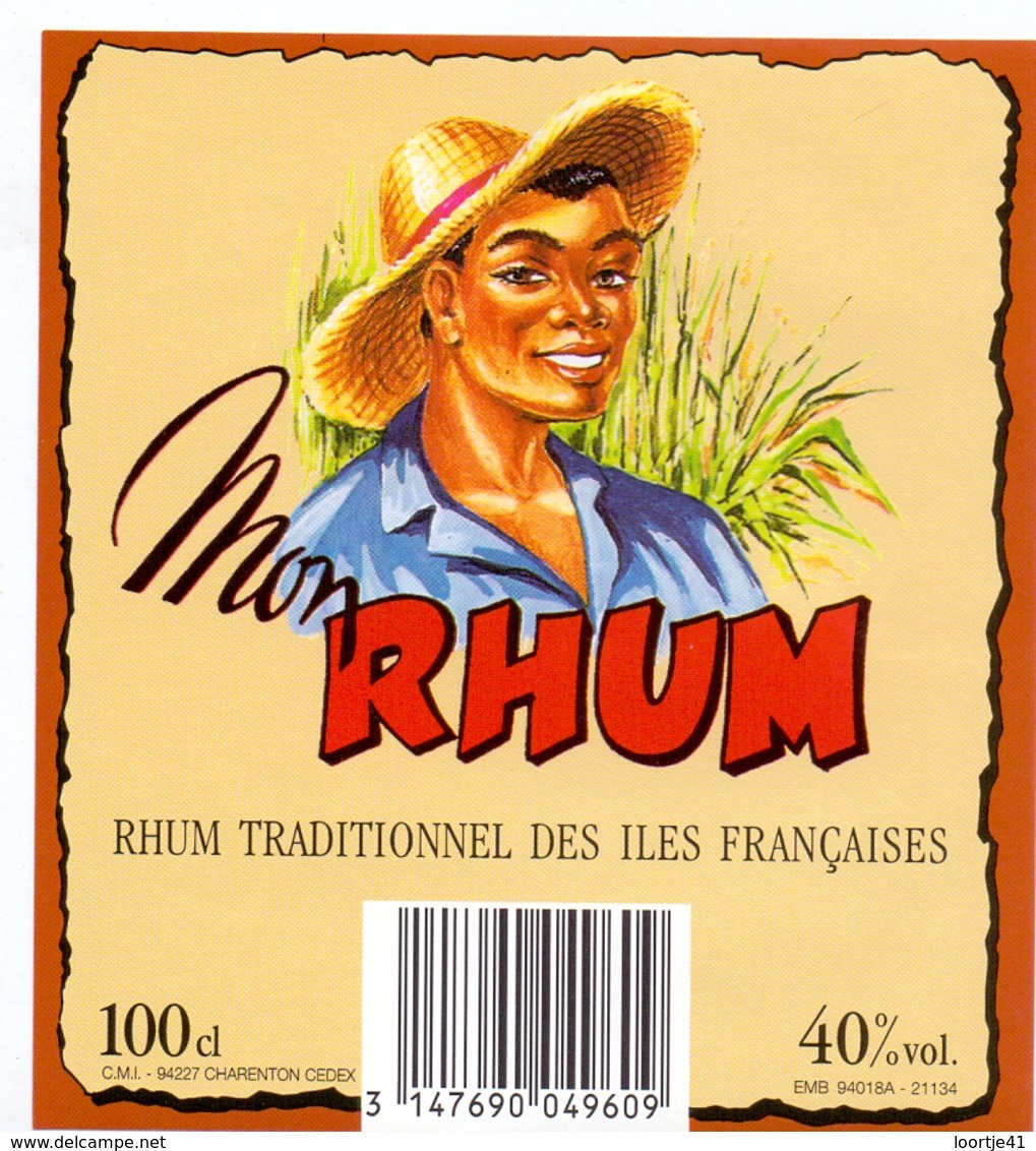 Etiket Etiquette - Rhum - Mon Rhum - Charenton - Rhum