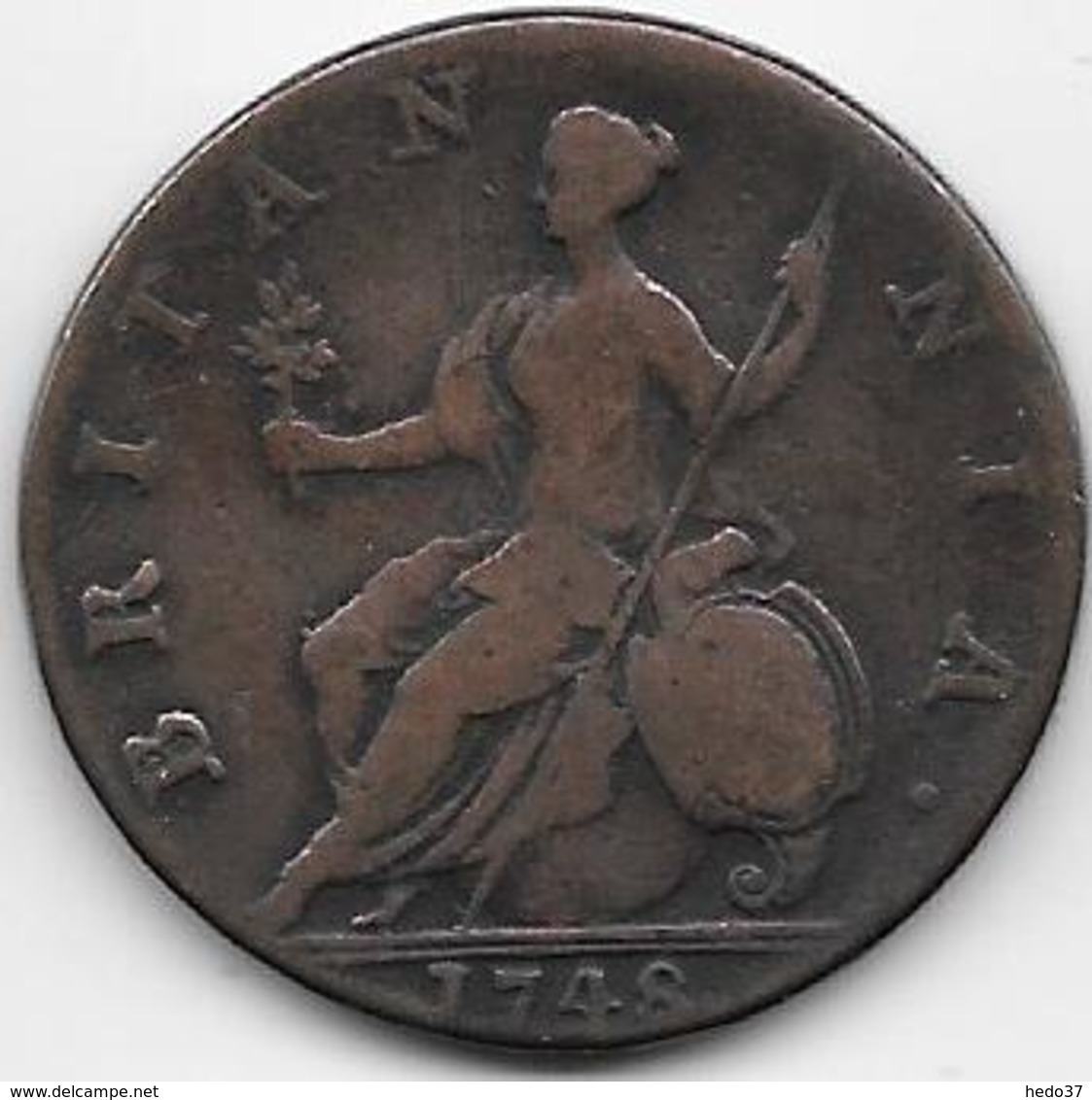 Grande Bretagne - 1/2 Penny - 1748 - Autres & Non Classés