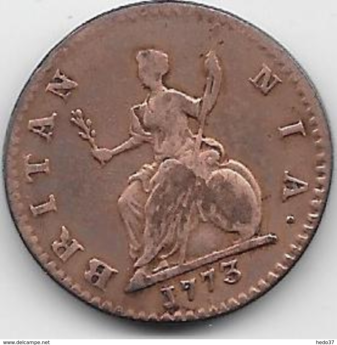 Grande Bretagne - Farthing - 1773 - Autres & Non Classés