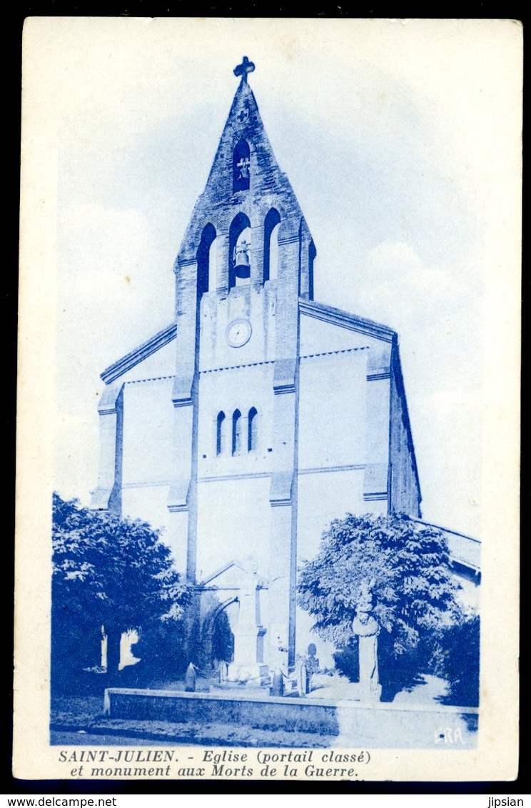 Cpa Du 31 Saint Julien Sur Garonne Eglise Et Monument Aux Morts --  Canton Auterive Volvestre Avril18-16 - Otros & Sin Clasificación