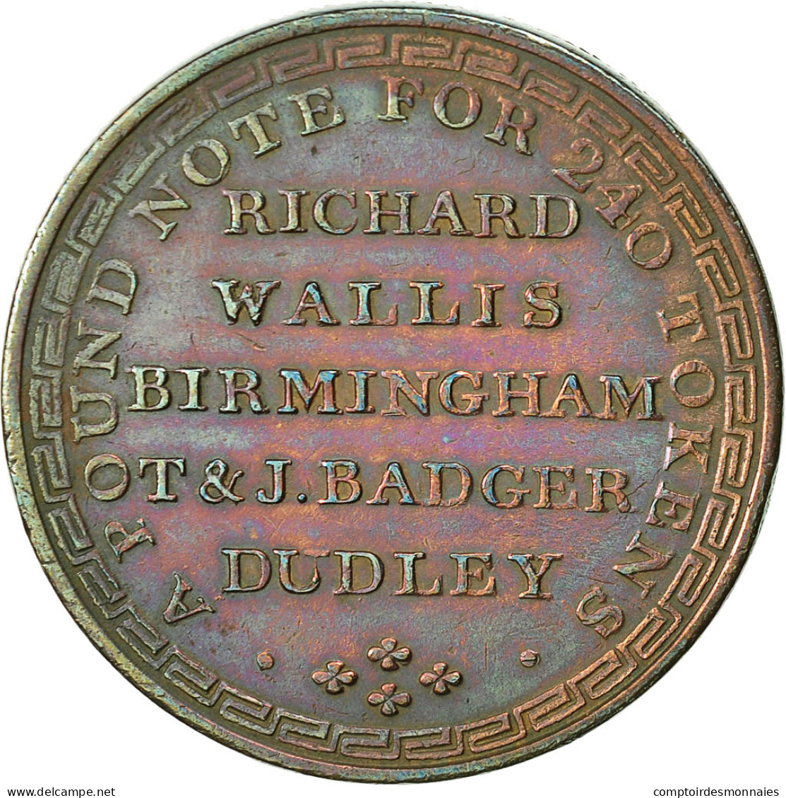 Monnaie, Grande-Bretagne, R Wallis And T & I Badger, Penny Token, 1811, Dudley - Sonstige & Ohne Zuordnung