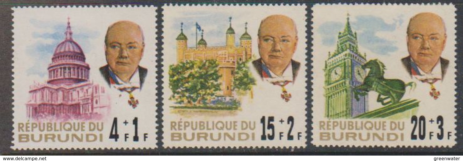 Burundi 1967 Churchill 3v ** Mnh (38840B) - Ongebruikt