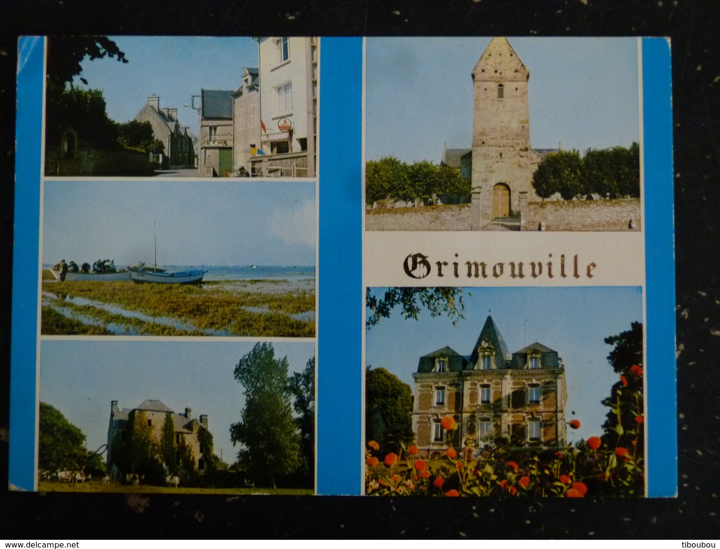 REGNEVILLE SUR MER - MANCHE - CACHET ROND MANUEL SUR MARIANNE CHEFFER - GRIMOUVILLE MULTIVUES - Manual Postmarks