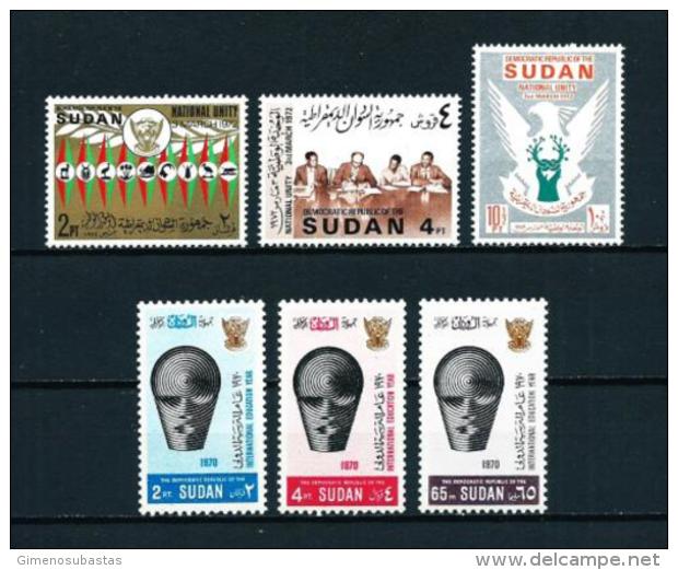 Sudán  N&ordm; Yvert  230/2-254/6  En Nuevo - Sudan (1954-...)