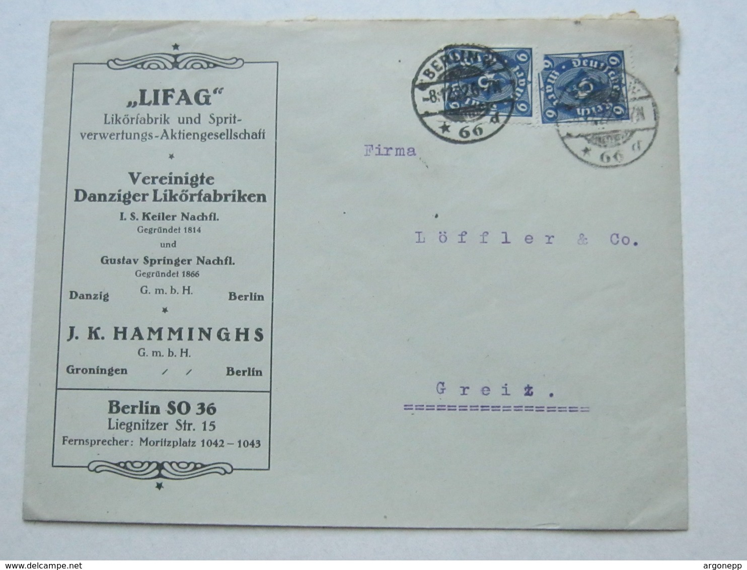 1922 , Berlin   , Klarer Stempel Auf  Firmenbrief - Briefe U. Dokumente