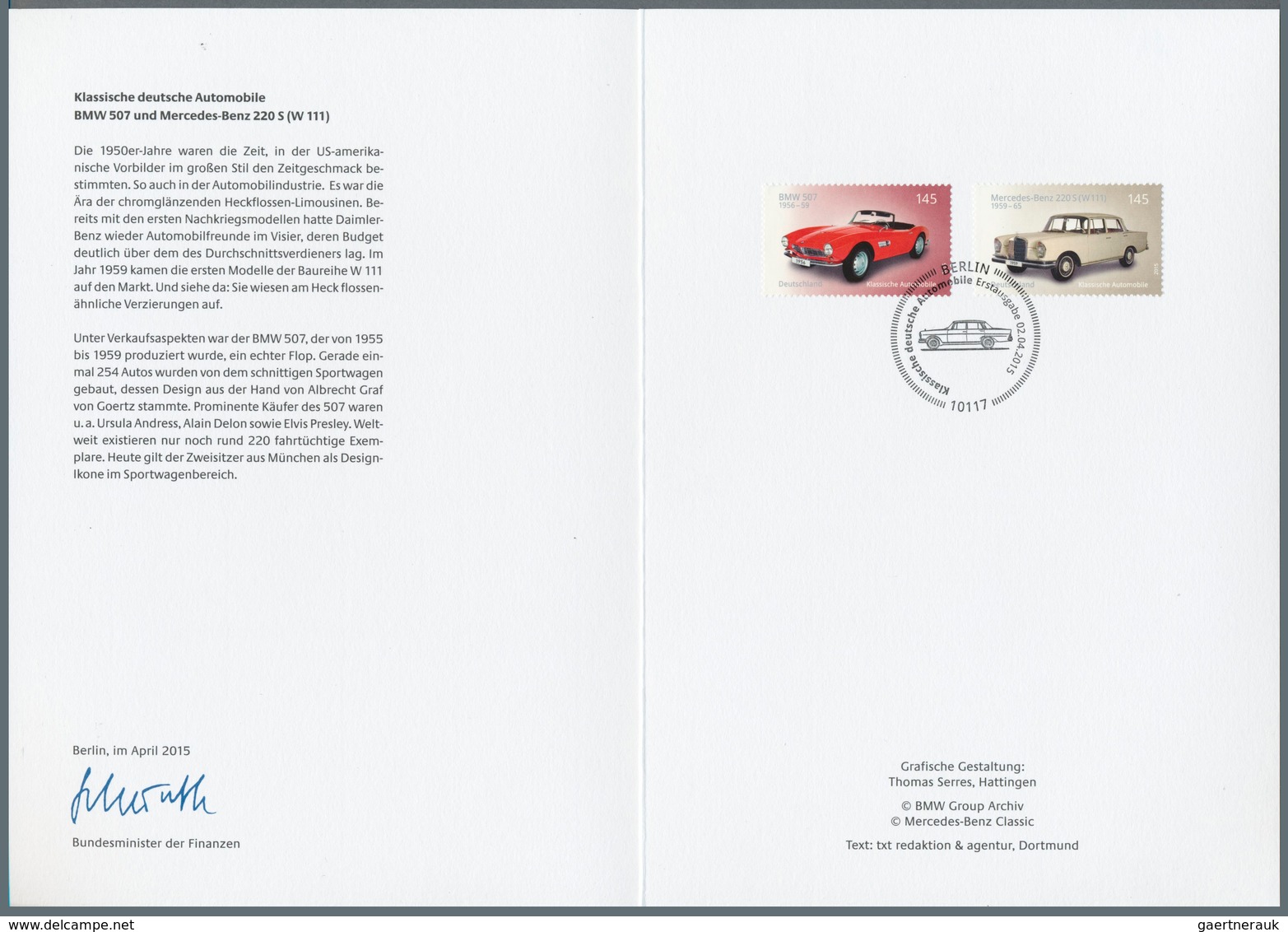 29042 Nachlässe: 2002/2015. Riesige Sammlung Von Einigen Hundert MINISTER-KLAPPKARTEN Mit Den Deutschen So - Lots & Kiloware (mixtures) - Min. 1000 Stamps