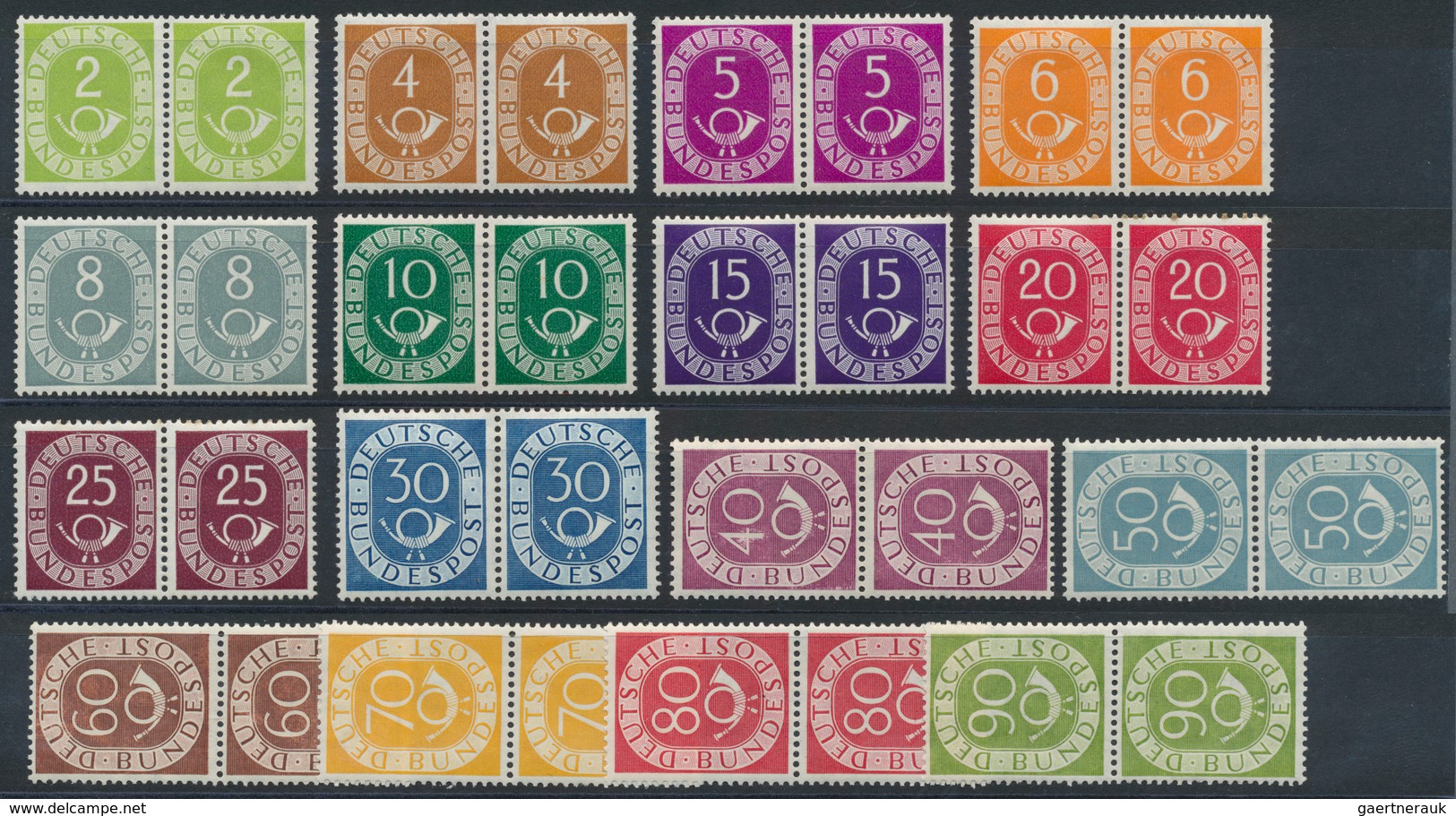 29059 Nachlässe: Kellerfund, Etwas Muffig In 5 Kartons, Dabei Posthorn In Paaren (einige Werte Haftspuren) - Lots & Kiloware (mixtures) - Min. 1000 Stamps